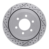 Dynamic Friction 2007-2017 Ford Expedition Rear Left Drilled & Slotted Geoperformance Rotor by Dynamic Friction Company 830-54205L