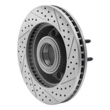 Dynamic Friction 2006-2012 Ford F-250 2WD (Super Duty) Front Left Drilled & Slotted Geoperformance Rotor by Dynamic Friction Company 830-54206L