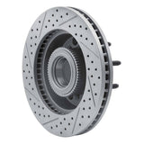 Dynamic Friction 2006-2012 Ford F-350 Super Duty 2WD Front Right Drilled & Slotted Geoperformance Rotor by Dynamic Friction Company 830-54206R