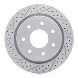 Dynamic Friction 2012-2014 Ford F-150 Rwd Rear Left Drilled & Slotted Geoperformance Rotor by Dynamic Friction Company 830-54218L