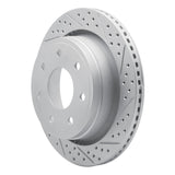 Dynamic Friction 2012-2014 Ford F-150 Rwd Rear Right Drilled & Slotted Geoperformance Rotor by Dynamic Friction Company 830-54218R