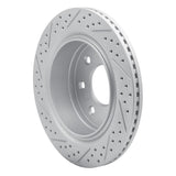 Dynamic Friction 2012-2014 Ford F-150 Rwd Rear Right Drilled & Slotted Geoperformance Rotor by Dynamic Friction Company 830-54218R