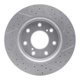 Dynamic Friction 2010-2014 Ford F-150 4WD Front Left Drilled & Slotted Geoperformance Rotor by Dynamic Friction Company 830-54219L