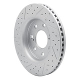 Dynamic Friction 2010-2014 Ford F-150 4WD Front Right Drilled & Slotted Geoperformance Rotor by Dynamic Friction Company 830-54219R