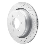 Dynamic Friction 2012-2020 Ford F-150 4WD Rear Left Drilled & Slotted Geoperformance Rotor by Dynamic Friction Company 830-54220L