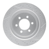 Dynamic Friction 2012-2020 Ford F-150 4WD Rear Left Drilled & Slotted Geoperformance Rotor by Dynamic Friction Company 830-54220L