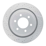 Dynamic Friction 2012-2020 Ford F-150 4WD Rear Left Drilled & Slotted Geoperformance Rotor by Dynamic Friction Company 830-54220L