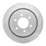 Dynamic Friction 2012-2020 Ford F-150 Rwd Rear Right Drilled & Slotted Geoperformance Rotor by Dynamic Friction Company 830-54220R