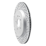 Dynamic Friction 2013-2019 Ford Explorer Rear Left Drilled & Slotted Geoperformance Rotor by Dynamic Friction Company 830-54222L