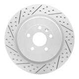Dynamic Friction 2013-2019 Ford Explorer Rear Left Drilled & Slotted Geoperformance Rotor by Dynamic Friction Company 830-54222L