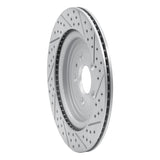 Dynamic Friction 2013-2019 Ford Explorer Rear Left Drilled & Slotted Geoperformance Rotor by Dynamic Friction Company 830-54222L