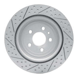 Dynamic Friction 2013-2019 Ford Explorer Rear Right Drilled & Slotted Geoperformance Rotor by Dynamic Friction Company 830-54222R