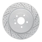 Dynamic Friction 2013-2019 Ford Explorer Rear Right Drilled & Slotted Geoperformance Rotor by Dynamic Friction Company 830-54222R