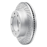 Dynamic Friction 2012-2025 Ford F-350 Super Duty 4WD Front Left Drilled & Slotted Geoperformance Rotor by Dynamic Friction Company 830-54223L