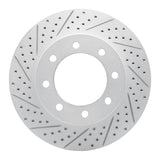Dynamic Friction 2012-2025 Ford F-350 Super Duty 4WD Front Left Drilled & Slotted Geoperformance Rotor by Dynamic Friction Company 830-54223L