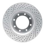 Dynamic Friction 2012-2025 Ford F-450 Super Duty Front Right Drilled & Slotted Geoperformance Rotor by Dynamic Friction Company 830-54223R
