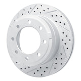 Dynamic Friction 2011-2022 Ford F-250 4WD (Super Duty) Rear Left Drilled & Slotted Geoperformance Rotor by Dynamic Friction Company 830-54227L