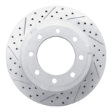 Dynamic Friction 2011-2022 Ford F-250 4WD (Super Duty) Rear Left Drilled & Slotted Geoperformance Rotor by Dynamic Friction Company 830-54227L