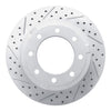 R1 Concepts 2011-2022 Ford F-250 4WD (Super Duty) Rear Left Drilled & Slotted Geoperformance Rotor