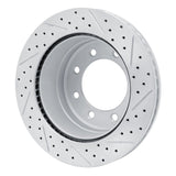 Dynamic Friction 2011-2022 Ford F-250 4WD (Super Duty) Rear Left Drilled & Slotted Geoperformance Rotor by Dynamic Friction Company 830-54227L