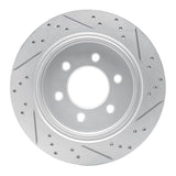Dynamic Friction 2015-2017 Ford F-150 4WD Rear Left Drilled & Slotted Geoperformance Rotor by Dynamic Friction Company 830-54231L