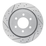Dynamic Friction 2015-2017 Ford F-150 4WD Rear Left Drilled & Slotted Geoperformance Rotor by Dynamic Friction Company 830-54231L