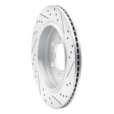 Dynamic Friction 2015-2017 Ford F-150 4WD Rear Left Drilled & Slotted Geoperformance Rotor by Dynamic Friction Company 830-54231L