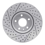 Dynamic Friction 2013-2020 Ford Special Service Police Sedan Front Right Drilled & Slotted Geoperformance Rotor by Dynamic Friction Company 830-54259R