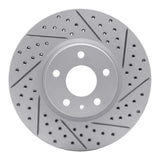 Dynamic Friction 2013-2020 Ford Special Service Police Sedan Front Right Drilled & Slotted Geoperformance Rotor by Dynamic Friction Company 830-54259R