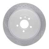 Dynamic Friction 2013-2014 Ford Mustang Rear Left Drilled & Slotted Geoperformance Rotor by Dynamic Friction Company 830-54260L