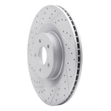 Dynamic Friction 2016-2018 Ford Focus Front Left Drilled & Slotted Geoperformance Rotor by Dynamic Friction Company 830-54261L