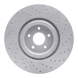 Dynamic Friction 2016-2018 Ford Focus Front Left Drilled & Slotted Geoperformance Rotor by Dynamic Friction Company 830-54261L