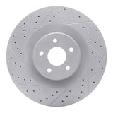 Dynamic Friction 2016-2018 Ford Focus Front Left Drilled & Slotted Geoperformance Rotor by Dynamic Friction Company 830-54261L