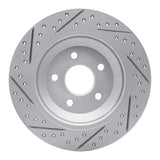 Dynamic Friction 2016-2026 Ford Focus Rear Right Drilled & Slotted Geoperformance Rotor by Dynamic Friction Company 830-54262R
