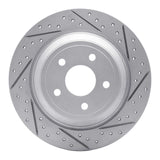 Dynamic Friction 2016-2026 Ford Focus Rear Right Drilled & Slotted Geoperformance Rotor by Dynamic Friction Company 830-54262R