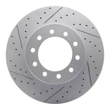 Dynamic Friction 2017-2022 Ford F-550 Super Duty Front Left Drilled & Slotted Geoperformance Rotor by Dynamic Friction Company 830-54263L