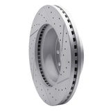 Dynamic Friction 2017-2022 Ford F-550 Super Duty Front Left Drilled & Slotted Geoperformance Rotor by Dynamic Friction Company 830-54263L