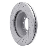 Dynamic Friction 2017-2022 Ford F450 Super Duty Front Right Drilled & Slotted Geoperformance Rotor by Dynamic Friction Company 830-54263R