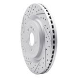 Dynamic Friction 2013-2019 Ford Taurus Excl Sho Front Left Drilled & Slotted Geoperformance Rotor by Dynamic Friction Company 830-54266L