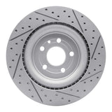 Dynamic Friction 2013-2019 Ford Taurus Excl Sho Front Left Drilled & Slotted Geoperformance Rotor by Dynamic Friction Company 830-54266L