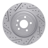Dynamic Friction 2013-2019 Ford Taurus Excl Sho Front Left Drilled & Slotted Geoperformance Rotor by Dynamic Friction Company 830-54266L