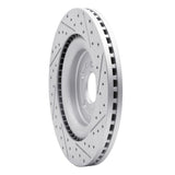 Dynamic Friction 2013-2019 Ford Taurus Excl Sho Front Left Drilled & Slotted Geoperformance Rotor by Dynamic Friction Company 830-54266L