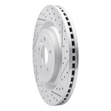 Dynamic Friction 2013-2019 Ford Taurus Excl Sho Front Right Drilled & Slotted Geoperformance Rotor by Dynamic Friction Company 830-54266R