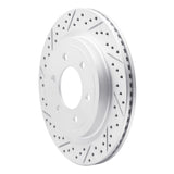 Dynamic Friction 2018-2021 Ford F-150 4WD Rear Left Drilled & Slotted Geoperformance Rotor by Dynamic Friction Company 830-54267L