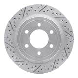 Dynamic Friction 2018-2021 Ford F-150 4WD Rear Left Drilled & Slotted Geoperformance Rotor by Dynamic Friction Company 830-54267L