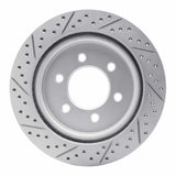 Dynamic Friction 2018-2021 Ford Expedition Rear Right Drilled & Slotted Geoperformance Rotor by Dynamic Friction Company 830-54267R