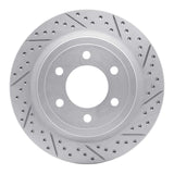Dynamic Friction 2018-2021 Ford Expedition Rear Right Drilled & Slotted Geoperformance Rotor by Dynamic Friction Company 830-54267R
