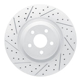 Dynamic Friction 2019-2024 Ford Edge Front Left Drilled & Slotted Geoperformance Rotor by Dynamic Friction Company 830-54274L