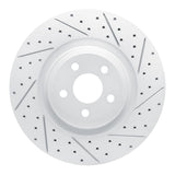 Dynamic Friction 2019-2024 Ford Edge Front Right Drilled & Slotted Geoperformance Rotor by Dynamic Friction Company 830-54274R