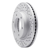 Dynamic Friction 2019-2025 Ford Bronco Front Right Drilled & Slotted Geoperformance Rotor by Dynamic Friction Company 830-54275R